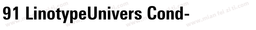 91 LinotypeUnivers Cond字体转换